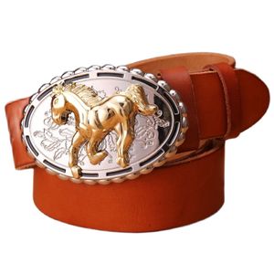 stylish Mens Belts luxury for women 100 real genuine Leather high quality jeans cowboy designer cowgirl camel red 240516