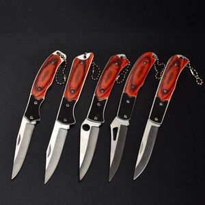 Rostfritt utomhus fällbart stål Multi Funktionella mini Portable Keychain Fruit Knife E92591