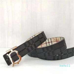 Mens Designer Plaid Leather Belt Women Letter Buckle Stripe Pattern Classical Man Causal Retro Trousers Adjustable Belts for Men