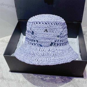 Designerskie czapki słomy czapki dla kobiet kubełko czapka 4 kolory luksusowe projektanci rybacki sunhats świąteczne czapki czapki mody słomy warkocz czapkę