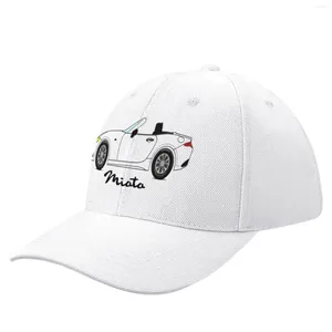 Ball Caps Crystal White NC Miata Side View Baseball Cap шляпа пляжная шляпа день рождения мужской теннис женский