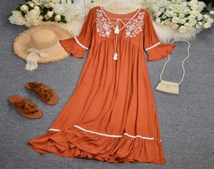 Dresses Balinese Casual beach women039s national disturbance simian heavy industry embroidery holiday Thailand dress Fairy3720570