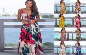 2021Spring e Summer New Womens Clothing Spaghettistrap Dress Floral Print Beach Dress pode fornecer e vender europeu e americano mais 5461780