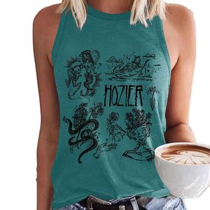 Carney Women's Alternative Strange Ghost Mönster tryckt rund hals t-shirt tank top