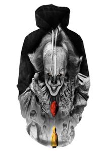 Men039s Hoodies Sweatshirts Film Stephen King Itthe Palyaço Pennywise 3D Baskı Cosplay Costume Erkek Kadın Karikatür Cadılar Bayramı 4723074