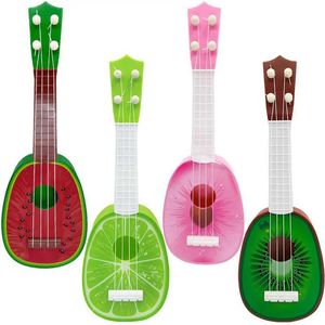 Guitarra diversão de quatro cordas instrumentos de música musical guitarrens montessori infantil jogo de brinquedo escolar educação presente de natal wx