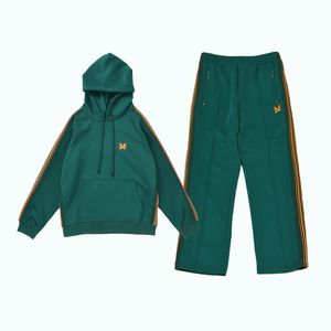 2024 ins varumärke herrspårar nålar spår byxfjäril broderi sport hoodies jacka byxor gata stil ytterkläder byxor kostymer unisex överdimensionerad storlek s-xl