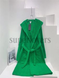 Luksusowe bawełniane szaty upiorne damskie jesienne zima ciepła szlafrok ręcznik Jacquard design v szyja nowa przybyła modna gre7678611