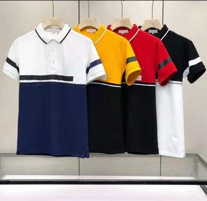 Дизайнер Maya Men039s Polos Luxury Summer Mens Mens Women Color Collision Рубашка Polo Fashion Bead Bead Boutique Shord Top SH1548721