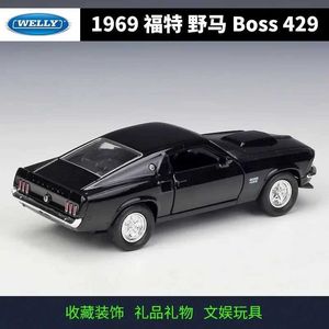 Diecast Model Cars WELLY 1 36 1969 Ford Mustang 429 Leichtmetallauto Modell Sammelkollektier y240520su3o