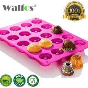 Moldões de cozimento walfos 20 cavidades Alemanha Mini Fancy Bundt Savarin Cake Pan Silicone Molddding Pudding Chocolate Bakeware Chiffon Mold