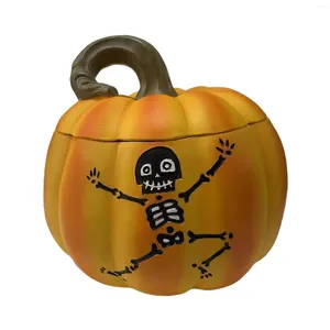 Lagringsflaskor Pumpkin Jar Lantern Halloween Candy for Kitchen Home Decoration