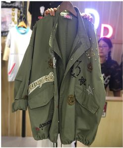 전체 긴 소매 대형 청바지 재킷 여성 느슨한 자수 기본 재킷 코트 여성 청바지 코트 캐주얼 여자 아웃웨어 3317054