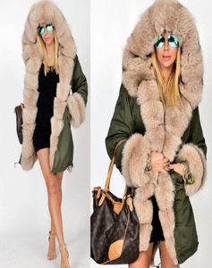 Pelliccia di pelliccia da donna parka cappotto lungo donna mimetico camuffato nuovo 2018 inverno imbottito in pelliccia con cappuccio con cappuccio con cappuccio plus taglie 4xl 5xl4099263