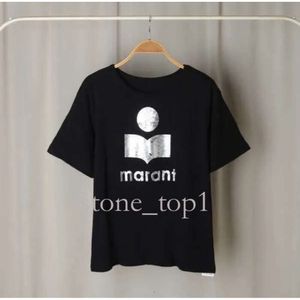 Marant shirt 24ss top quality loose Isabel Marant Women's T-shirt Fashion Letter Printing Casual Pullover Sports Women Beach Tees Short-sleeved 856
