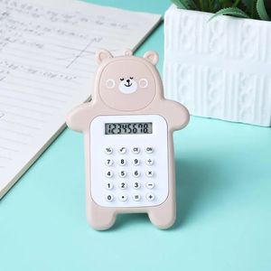 Mini calculadora portátil Tamanho do bolso 8 dígitos Display Kawaii Cartoon Ultrathin Button Supplies escolares fofas para criança 240430