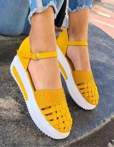 2021 Fashion Women Hollow Out Sundals Summer Flat Heel Sandals Female Natgual Flateal Sandals Ladies Sandalias Y066687520