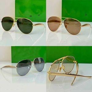 24sss Designer Sardine Aviator Óculos de sol Bv1305S Moda de luxo Oval Mulheres de metal óculos de sol Sardinha Lente UV400 Retro Men Aviador Glasses de alta qualidade