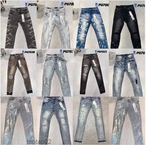 Lila jeans denim byxor mens designer jean män svarta byxor av hög kvalitet rak design retro streetwear casual tröja designers joggar byxa