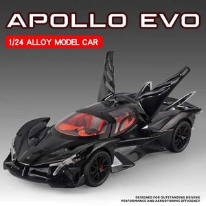 Diecast Model Cars 1/24 Apollo Project Evo Bugatti Bolide Track Sports Alloy Model Car Collection Diecast Vehicle Light Toy Car Kids Toy Gift Y240520VCPF