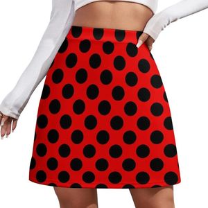 Skirts Big Red Polka Dot Print Design Mini Skirt Korean Style Pants