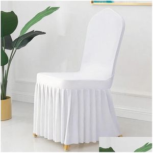 Chair Covers Dining Room Ers Stretch Slipers With Skirt Super Fit Elastic Seat Protector Er For Drop Delivery Home Garden Textiles Sas Dhtge