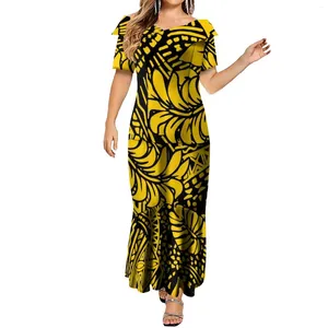 Платья для вечеринок летние платья с V-образным вырезом Женская индивидуальная полинезийская винтаж