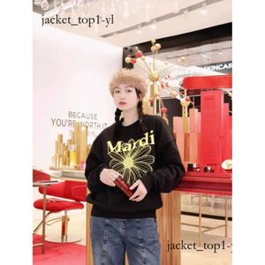 Mardi Kadın Hoodies Mardi Mektup Çiçek Küçük Daisy Mardi Yuvarlak Boyun Gündelik Hoodie 112d