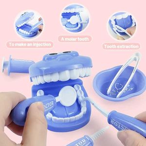 Flygplan Modle Montessori utbildningsleksaker för tidig barndomslärande läkare Dental rollspel Kit Childrens Intelligent Borsting Teaching Aids S2452022