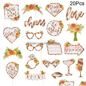 Other Event Party Supplies New Team Bride Po Booth Props Glasses Bachelorette Hen Decoration To Be Just Married Pobooth Gift Drop Deli Dhguc