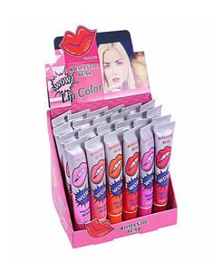 Lip Gloss Peeloff dauert für 24h ohne Färbung Marine Kollagen Lippenstift Balsam Pflanze Romantische Bär 6 Farben Make -up Feuchtigkeitsspendende Lippen M7229586