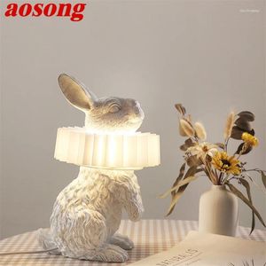 Lampy stołowe AOSong Modern Lampa Kreatywne biurko LED Lekkie dekoracyjne do domu w domu sypialnia salonu