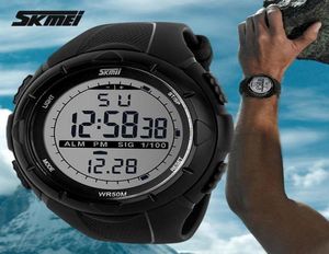 Nowy przylot marki Skmei LED Digital Wojska zegarek wojskowy 50 m Dive Swim Sukiety sportowe zegarki moda na rękę na zewnątrz 9972680