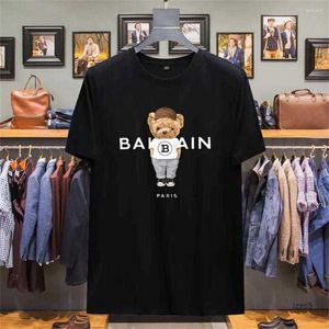Mens T Shirts Oversize T-shirt For Men Funny Bear Letter Print Shirt Casual Women Summer Clothing O-Neck Man Tshirt Y2k Tops XS-6XL OXTC