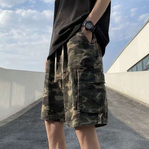 Camouflage Workwear Shorts Para o verão masculino Slim 2024 Loose Cinco pontos Casual Versátil Basketball Sports M520 24