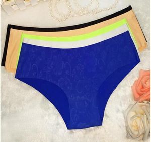 new Sexy Ice silk pure color ultra thin seamless flower print underpants Low waist panties Women039s thong comfortable sexy und8912423