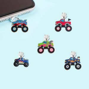 Mobiltelefon Anti-Doust Gadgets Truck 9 Cartoon Shaped Dust Plug Cute Anti Compatible med Type-C Charm för pluggar Android-telefoner DROP DEL OTG2R