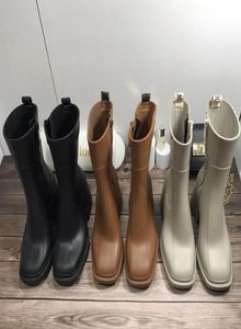 2021 Women Betty Boots Pvc gumowa platforma kolanowa wysoka deszczowy but czarny wodoodporne buty welly butshoes high hee1507586