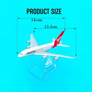 Skala 1: 400 Qantas A380 Airlines Boeing Model - Idealisk tillägg till alla Diecast -flygplanskollektioner