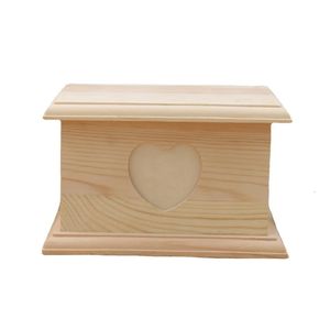Memorial Dog Urns Pet Cremation Ashes Box com PO Frame Memorykeskeskes de madeira para pequenos animais 240520