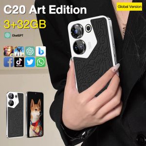 글로벌 버전 C20 아트 에디션 스마트 폰 안드로이드 8.1 3GB / 32GB 4050MAH 휴대폰 2MP+13MP 카메라 6.53 인치 8 코어 휴대 전화