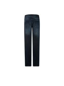 Men Jeans Summer Kiton Straight Version of Dark Blue Jeans with Hole