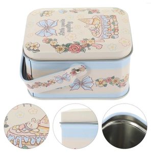 Storage Bottles Holiday Candy Tin Tinplate Containers Christmas Cookie Festival Biscuit With Tins