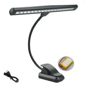 Table Lamps Desk Piano Clip On Keyboard Professional Music Stand Light 18 LEDs Wide Flexible Gooseneck Eye Protection 3 Colors 2 Levels