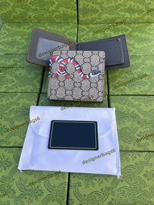 Designer Männer Frauen Mode Retro Handtasche Klassische Brieftasche kurze Kupplungspunkte Kreditkartenhalter Herren Brieftaschen Tier Geldbeutel Blume 60223