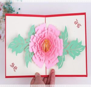 Peony Pop Up Cards Greeting Cards gift card for Congratulation for Special Day Birthday or Wedding Congratulation7663876