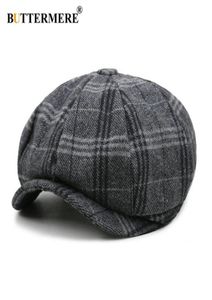 Sboy Hats Buttermere Männer Cap Unisex Beret Wolle Hut Tweed Gatsby Oktagonal Plaid Frauen Vintage Brand Winter Spring Bill223s1752625