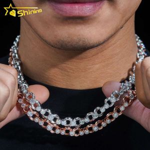 New arrival rapper jewelry pass tester sterling sier moissanite diamond infinity link chain cuban chian necklace