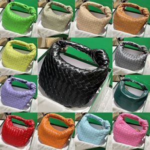 Klassiska vävda handtag väskor lyxdesigner jodiie handväska kvinnor koppling handväska stickad hobo axelväska små totes för kvinna woving väska