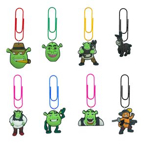 Decorações de Natal Shrek Cartoon Paper Clips Gifts Gifts Colorf Memorando para Paginação Organizar Papelaria Escritório Sile Bookmarks Dispe Oteoq